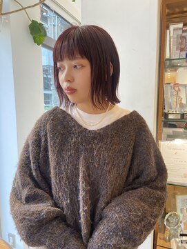 ビファインクーアヴェダ(Be fine coo AVEDA) ボブレイヤー くびレイヤー レッドカラー 10代/20代