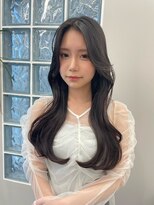 ボタン ハカタ(VOTAN hakata)&nbsp;博多/天神/韓国ヘア/センター分け/暗めカラー/長め前髪/前髪