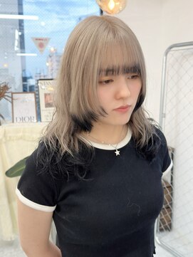 リル 溝の口(LiL) ミルクティーベージュ/裾カラー/レイヤーカット