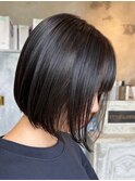 大人マッシュショート丸みショート黒髪ショートベリーショート