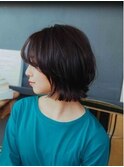 こなれ感小顔ライン黒髪ボブクールボブくびれショートボブ
