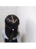 ハートのヘアセット