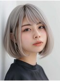 ナチュラルボブミニウルフチェリーブラウン20代30代40代50代