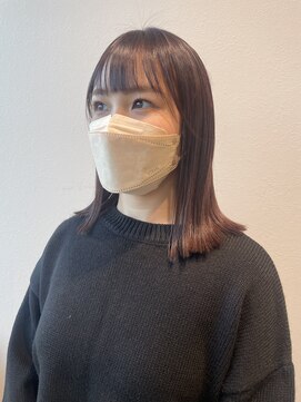 サラビューティーサイト 九大学研都市店(SARA Beauty Sight) くすみベージュ/透明感カラー/グレージュ/切りっぱなしロブ/20代