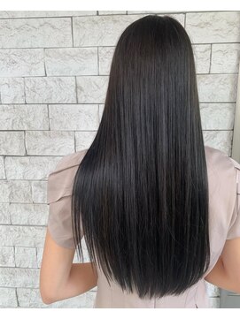 ロングヘアー/ダークカラー/髪質改善/艶カラー