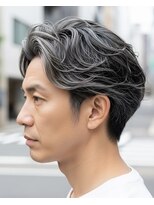 バース 梅田中崎町店(BIRTH)&nbsp;白髪ぼかしハイライトシルバーカラーグレーカラー