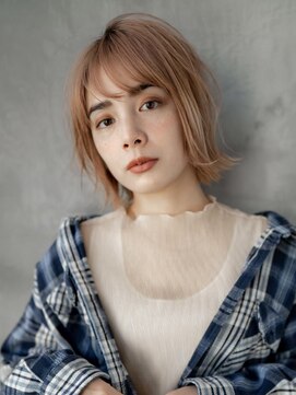 ギークス(GEEKS) 【GEEKS渋谷】レイヤーボブ/くびれボブ/ブリーチカラー/20代30代