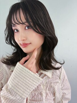 ホォレ 豊中店(fore) オリーブミルクティーカラーベージュボブブリーチレイヤー豊中