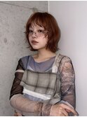 シャギーウルフラフカールレイヤーボブ