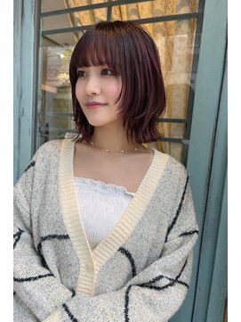 ロチカバイドールヘアー 心斎橋(Rotika by Doll hair) ブリーチ無しで叶えるピンクカラー×ミディアムレイヤー