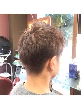 エムウィッシュ(M Wish) ダブルカラー・メンズショート/くすみカラー/短髪/ハイトーン