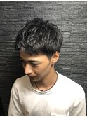 ツーブロック前上げスタイル