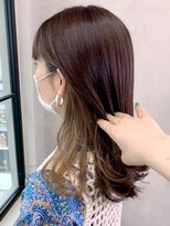 アイティーバイアルバム 八王子店(IT by ALBUM) インナーカラー_Aラインボブかきあげロング_ba328031