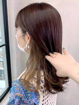 アイティーバイアルバム 八王子店(IT by ALBUM) インナーカラー_Aラインボブかきあげロング_ba328031