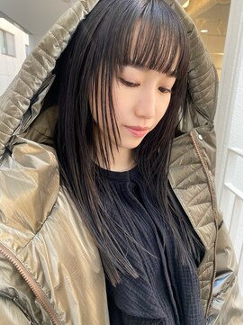 アル 心斎橋(alu) 黒髪カタログ/小顔に見せるヘア/ココアベージュ