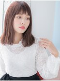 甘めカラー☆オン眉ナチュラルストレートロブf小山20代30代40代
