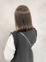 ハルキ ミナト ジャパン オオサカ(HARUKI MINATO japan OSAKA)&nbsp;ダークブラウン外ハネボブ 20代30代40代ヘア 小顔 大阪ボブ 梅田