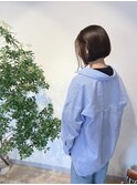 【似合わせカット】切りっぱなしミディアムヘア