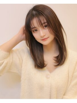 アグ ヘアー ジャスパー 青春通り店(Agu hair jasper) 《Agu hair》シースルーバング×大人ナチュストレート