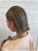 【名取・南仙台】切りっぱなしボブ×ハイトーン