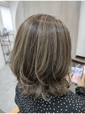 白髪ぼかし+デザインハイライト