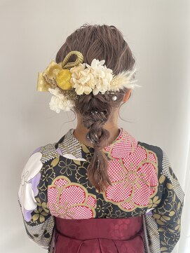 クイントネオリーブ 自由が丘正面口店(quint:neolive) 2024卒業式ヘアセット × 袴着付け