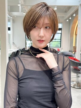 ロンドエニカ 大宮(Lond enika) 切りっぱなしボブエアリーロング美髪ピンクブラウン[大宮]