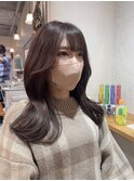 韓国風くびれヘア×ラベンダーブラウン