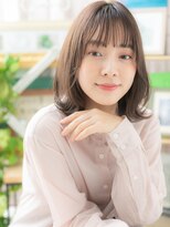 カバーヘア ブリス 上尾西口店(COVER HAIR bliss)&nbsp;カーキグレージュミストバング小顔ウルフボブh3上尾20代30代40代