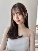 ストレートヘアロングヘア縮毛矯正顔まわりカットRI-1