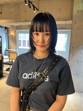 リール(rire) rireイメチェン前髪アンブレラカラーこなれミディウェーブパーマ