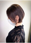 前髪イメチェン小顔ショートボブ_黒髪ダークアッシュ_11