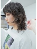 ウェーブミディアムショートボブマッシュウルフ