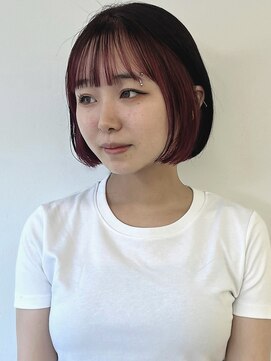 コラソン(corazon) ピンク ポイントカラー ボブ