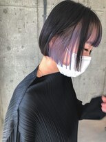 サクラ オモテサンドウ(SAKURA)&nbsp;フェイスフレーミングラベンダー×切りっぱなしボブ/ブリーチ