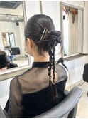 人気の編み下ろしヘアスタイル