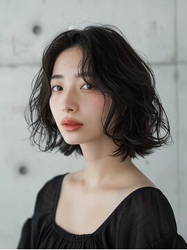 フィット ヒュー 千葉(fit hue) 黒髪/オリーブグレー/ココアベージュ/小顔/クラゲヘアー【千葉