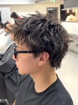 アンサー 渋谷(ANSWER)&nbsp;スパイキーショートツイストスパイラルパーマ短髪ツーブロック