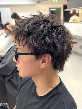 アンサー 渋谷(ANSWER) スパイキーショートツイストスパイラルパーマ短髪ツーブロック