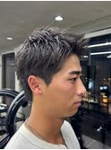 刈り上げアップバングスパイキーショートパーマスパイラルパーマ