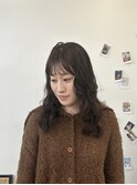 外国人風パーマ/ミディアムパーマ/レイヤー/ブラウンベージュ