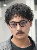 メンズパーマルーズショートアクティブショートツイスパ緩め
