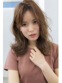 小顔_夏耳かけ_毛先パーマ_イメチェン_フォギーベージュ