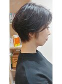 ショート×グレージュ