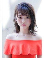 Liberte銀座 大人可愛い外ハネミディアム×透け感ベージュ
