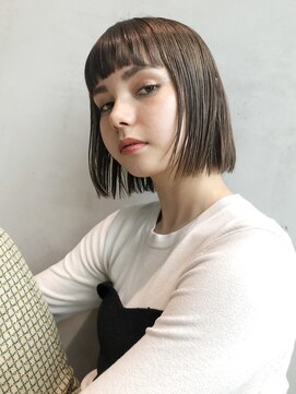 アイティー バイ アルバム 浦和店(IT by ALBUM) シンプルストレート_オリーブカラーハイライトカラー_46820