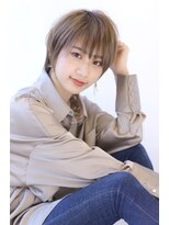 オーロ 緑地公園店(ORO)&nbsp;イメチェンローライトフォギーベージュ小顔ワンサイドショート