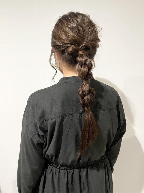 お呼ばれヘア×ローポニーヘアアレンジ