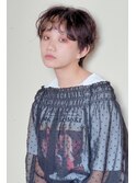 ミルクティーアッシュ#斜めバング#ことりベージュ#メンズライク
