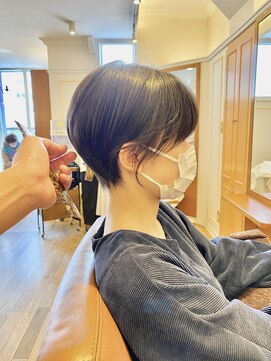 スニップ(Snip) 20代30代小顔ハンサムマッシュショートアッシュブルーブラック